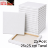 25x25 cm hazır tuval 25 adet ekonomik seri