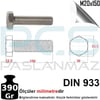 PASLANMAZ ÇELİK 304 KALİTE ALTIKÖŞE CIVATA DIN 933 A2-70304 Paslanmaz Altıköşe | Cıvata DIN 933 A2-70 | PÇS Paslanmaz