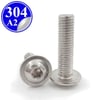 paslanmaz çelik 304 kalite mercimek (bombe) başlı pullu (flanşlı) imbus cıvata din 7380-2 A2-70