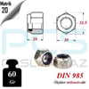 PASLANMAZ ÇELİK 304 KALİTE İNOX A2 FİBERLİ SOMUN