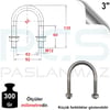 PASLANMAZ ÇELİK 304 KALİTE U BOLT