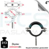 PASLANMAZ ÇELİK 304 KALİTE VİDALI BORU KELEPÇESİ