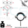 PASLANMAZ ÇELİK 304 KALİTE VİDALI BORU KELEPÇESİ