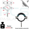 PASLANMAZ ÇELİK 304 KALİTE VİDALI BORU KELEPÇESİ