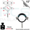 PASLANMAZ ÇELİK 304 KALİTE VİDALI BORU KELEPÇESİ