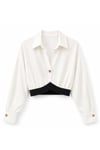 CROPPED COLLAR BLUZ
