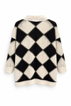 DIAMOND LACE KNIT CARDIGAN