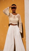 EMBROIDERED SHEER CROP TOP