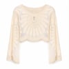 EMBROIDERED SHEER CROP TOP
