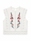 EMBROIDERY LACE CROP BLUZ