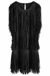FRINGE CHIC ELBİSE — SİYAH