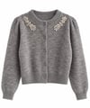 LUMIÈRE CROPPED TAŞ DETAYLI HIRKA