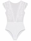 MIDNIGHT LACE BODY - BEYAZ