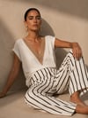 MONACO STRIPE LINEN PANTOLON
