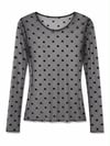 NOIR DOT MESH BLUZ