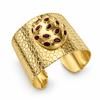 OVAL CUFF BORDEAUX — BORDO TAŞLI BİLEKLİK