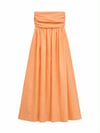 PEACH BOW MAXI ELBİSE