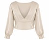 SATIN OPEN BACK BLUZ
