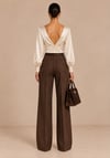SATIN OPEN BACK BLUZ