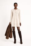 SOFT CROCHET TUNIC ELBİSE – EKRU