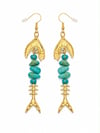 TURQUOISE FISH EARRINGS