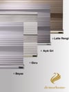 Geniş Pliseli Latte Rengi Zebra Stor Güneşlik Perde Metal Kasa