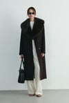 Acı Kahve Dora Uzun Oversize Kaban