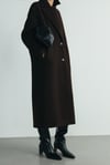Acı Kahve Dora Uzun Oversize Kaban