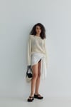 Shell Openwork Mercerized Sweater