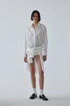 Beyaz Basic Oversize Gömlek