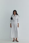 Beyaz Daisy Maxi Elbise