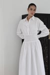 Beyaz Daisy Maxi Elbise