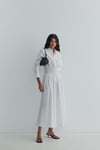 Beyaz Daisy Maxi Elbise