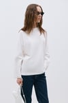 Beyaz Uzun Kollu Oversize Tişört