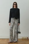 Beyaz Zebra Pol Pantolon
