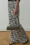 Beyaz Zebra Pol Pantolon