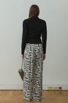 Beyaz Zebra Pol Pantolon
