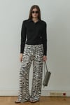 Beyaz Zebra Pol Pantolon