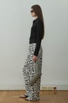 Beyaz Zebra Pol Pantolon