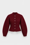 Bordo Gigi Belden Oturtmalı Ceket