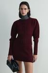 Bordo Lucy Triko Mini Etek