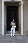 Camel Copper Cropped Bomber Jacket