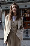 Camel Mina Düğmeli Blazer Ceket