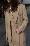 Camel Mina Düğmeli Blazer Ceket