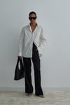 Ekru Day Oversize Poplin Gömlek