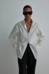 Ekru Day Oversize Poplin Gömlek