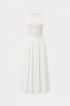 Ekru Lacy Dantelli Maxi Elbise
