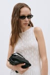 Ekru Lacy Dantelli Maxi Elbise