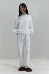 Ekru Logolu Oversize Sweat