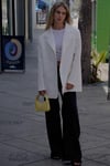 Ekru Oversize Dad Blazer Ceket
